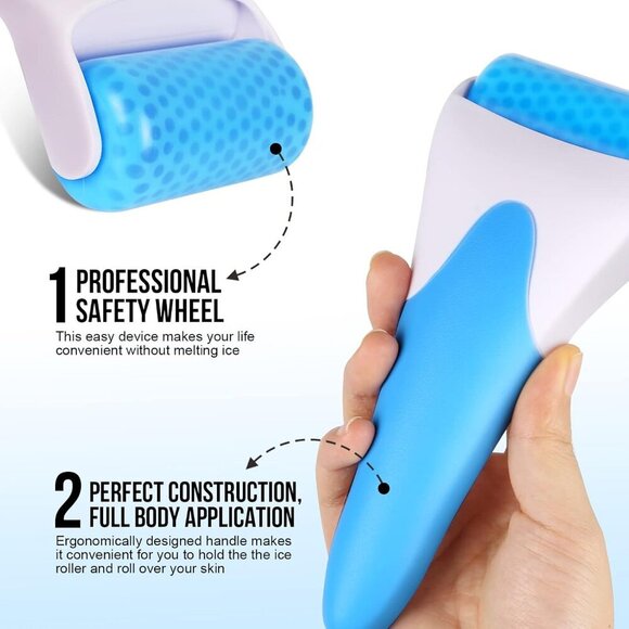 Blue Ice Roller for Face, Ice Face Roller, Face Massager Tool, Puffiness Migrain - Picture 5 of 9